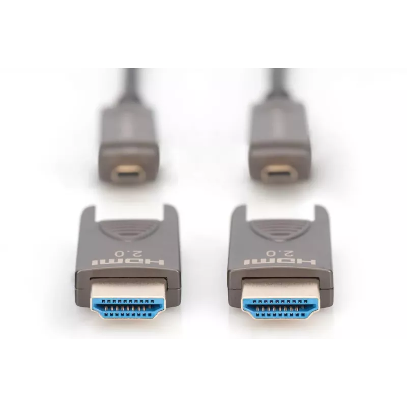 DIGITUS 4K - HDMI AOC hibridinis šviesolaidinis kabelis su nuimamu kištuku, 20 m