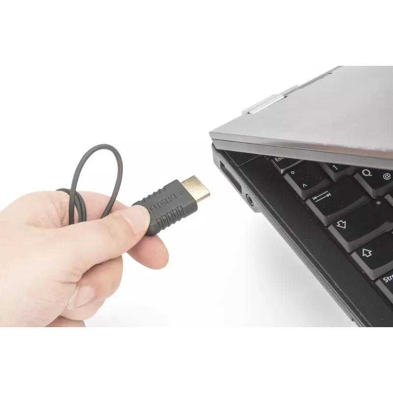 DIGITUS HDMI High Speed jungiamasis kabelis, A tipo, HighFlex M/M, 2,0 m, 4K Ultra HD@30Hz, aktyvus, CE, auksinis juodas