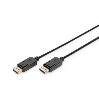 DIGITUS DisplayPort jungiamasis laidas, DP M/M, 5m su užraktu, Full HD 1080p juodas