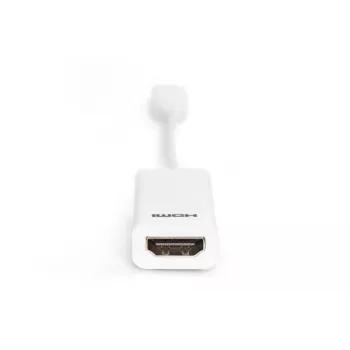 DIGITUS ASSMANN DisplayPort adapterio kabelis, mini DP - HDMI tipo A M/F, 15cm DP 1.1a suderinamas, CE baltas