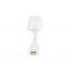 DIGITUS ASSMANN DisplayPort adapterio kabelis, mini DP - HDMI tipo A M/F, 15cm DP 1.1a suderinamas, CE baltas