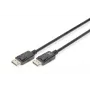 DIGITUS DisplayPort prijungimo kabelis, DP M/M, 2m su fiksatoriumi, DP 1.2, Ultra HD 4K juoda