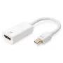 DIGITUS ASSMANN DisplayPort adapterio laidas, mini DP - HDMI tipo A V/M, 20 cm, HDMI Ver. 2.0, aktyvus, CE, auksinis, baltas