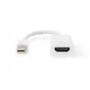 DIGITUS ASSMANN DisplayPort adapterio laidas, mini DP - HDMI tipo A V/M, 20 cm, HDMI Ver. 2.0, aktyvus, CE, auksinis, baltas