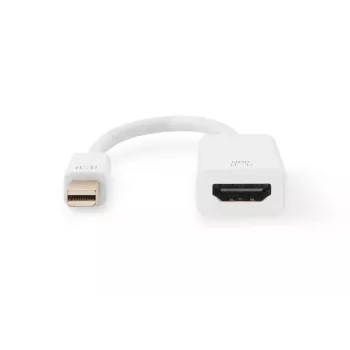 DIGITUS ASSMANN DisplayPort adapterio laidas, mini DP - HDMI tipo A V/M, 20 cm, HDMI Ver. 2.0, aktyvus, CE, auksinis, baltas