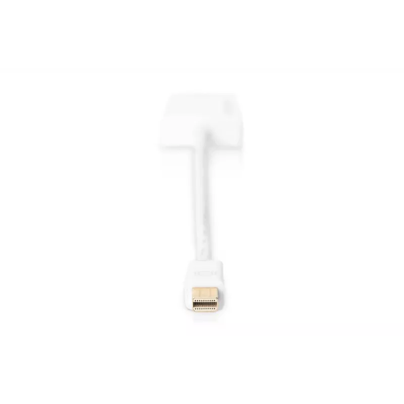 DIGITUS ASSMANN DisplayPort adapterio laidas, mini DP - HDMI tipo A V/M, 20 cm, HDMI Ver. 2.0, aktyvus, CE, auksinis, baltas