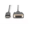 DIGITUS DP - DVI-D kabelis 3M juodas DP - DVI su fiksatoriumi DP 1.1a