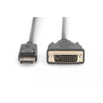 DIGITUS DP - DVI-D kabelis 3M juodas DP - DVI su fiksatoriumi DP 1.1a