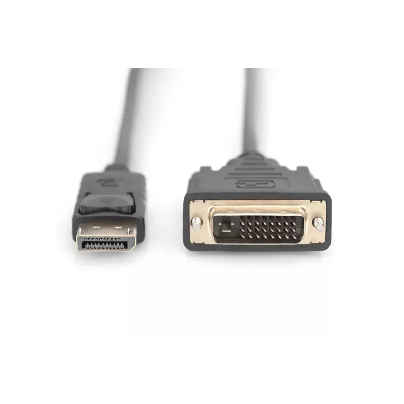 DIGITUS DP - DVI-D kabelis 3M juodas DP - DVI su fiksatoriumi DP 1.1a