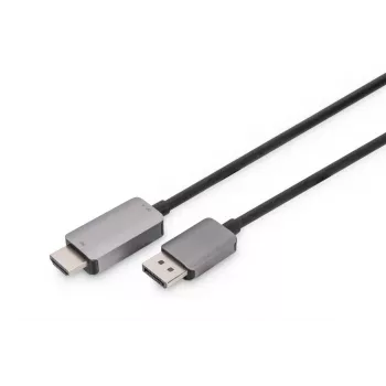DIGITUS DP į HDMI adapterio kabelis 8K@60Hz. Aliuminis korpusas juodas 2 m
