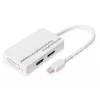 DIGITUS MiniDP į DP HDMI+DVI adapteris 20cm DP 1.1a suderinamas baltas