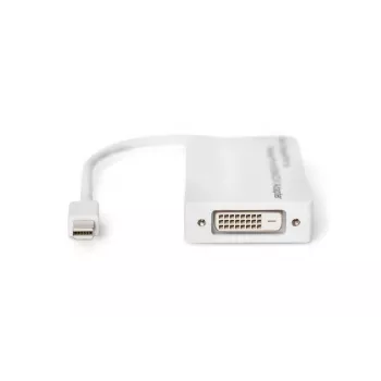 DIGITUS MiniDP į DP HDMI+DVI adapteris 20cm DP 1.1a suderinamas baltas