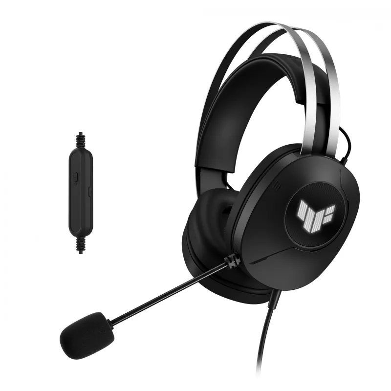 ASUS TUF Gaming H1 Gen II ausinės su laisvų rankų įranga, laidinės, galvos juosta, USB Type-A, juodos