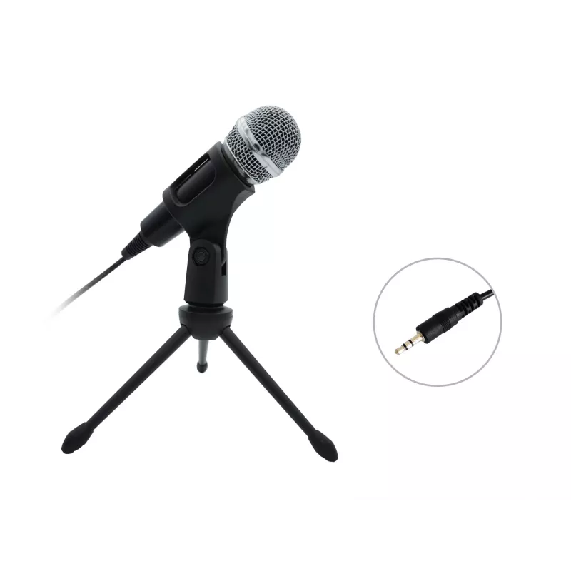 Equip Mini stalo mikrofonas, Stalinis mikrofonas, -30 dB, 30 - 16000 Hz, 2200 Ω, Laidinis, 3,5 mm (1/8 col.)