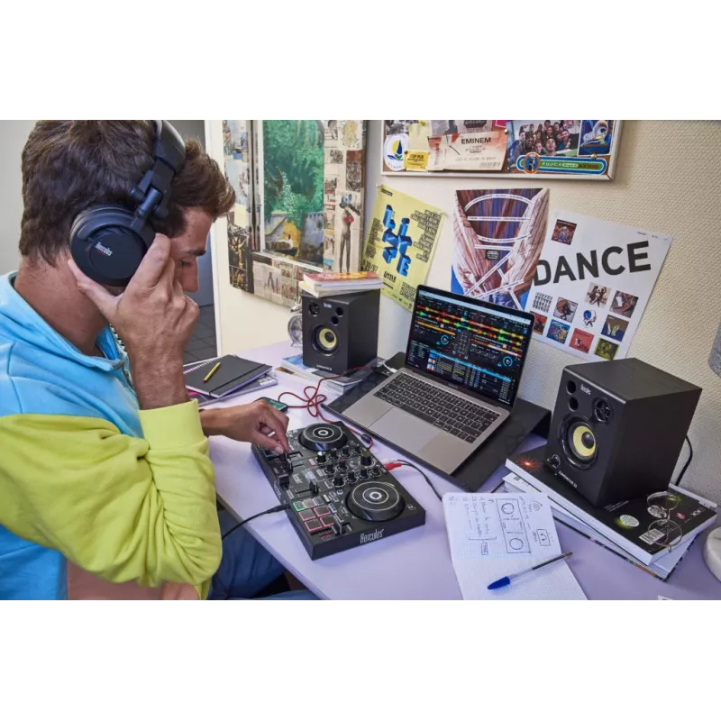 Hercules DJLearning Kit skaitmeninė vinilo sistema (DVS) skrečeris juodas