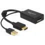 DELOCK HDMI adapteris Delock A -> DisplayPort St/Bu +USB maitinimas 4K