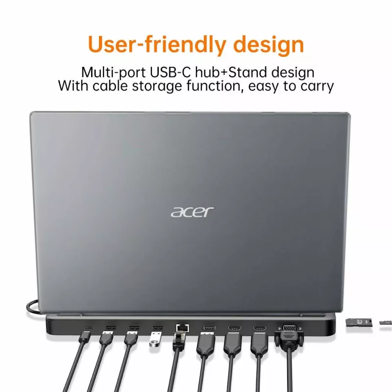 Acer 13-in-1 Type-C Minidock Wired USB 3.2 Gen 1 Juoda