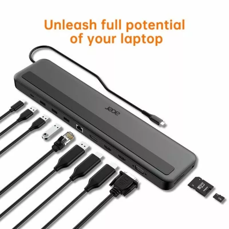 Acer 13-in-1 Type-C Minidock Wired USB 3.2 Gen 1 Juoda