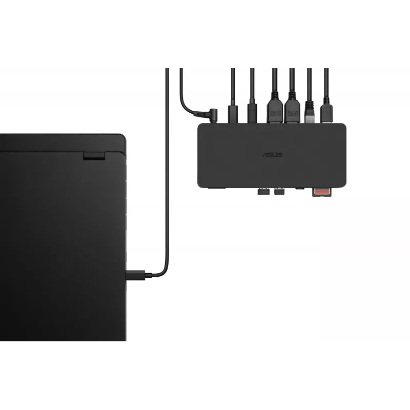 Docking stotelė ASUS DC500 Thunderbolt 4 Triple 4K, 150W PD, 3 ekranai, 2x HDMI 2.1, 2x USB‑A, 2x USB2.0, RJ‑45, MicroSD