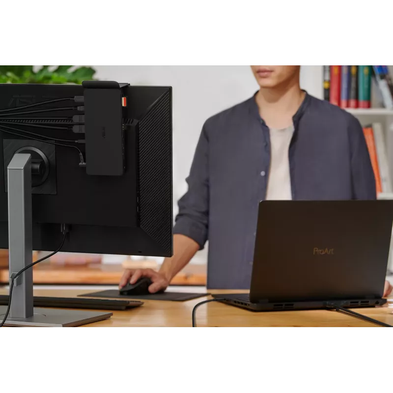 Docking stotelė ASUS DC500 Thunderbolt 4 Triple 4K, 150W PD, 3 ekranai, 2x HDMI 2.1, 2x USB‑A, 2x USB2.0, RJ‑45, MicroSD