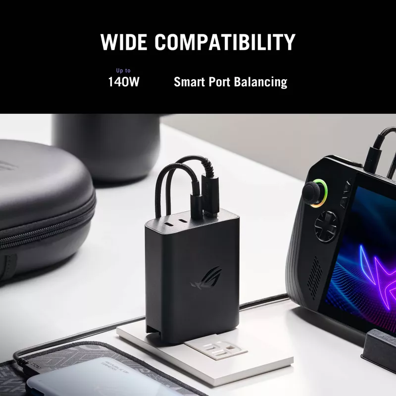 ASUS ROG 140W USB-C GaN Universal Juoda AC Fast charging Indoor