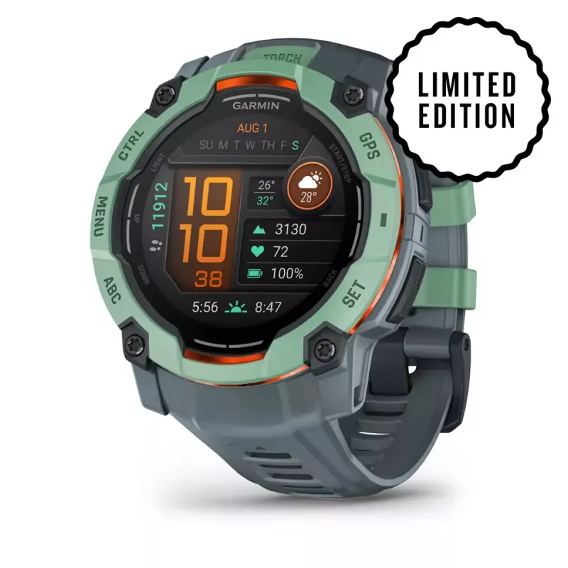 Išmanusis laikrodis GARMIN Instinct 3 AMOLED — 50 mm korpusas, 1,3 colio AMOLED, GPS/GLONASS/Galileo, 10 ATM, 24 dienų baterija