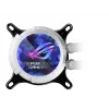 Viskas viename skysčio aušintuvas ASUS ROG Strix LC III 360 ARGB White Edition – 360 mm radiatorius, 3x 120 mm ventiliatoriai, LCD vandens blokas, PWM