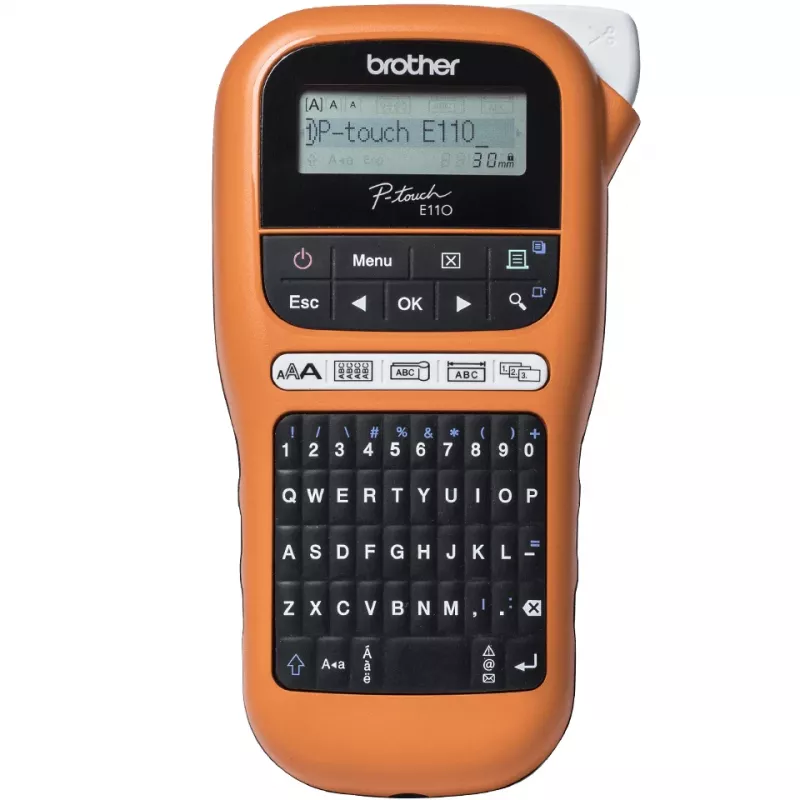 Brother PT-E110 etikečių spausdintuvas Terminis pernešimas 180 x 180 DPI 20 mm/sek. HGe/TZe QWERTY