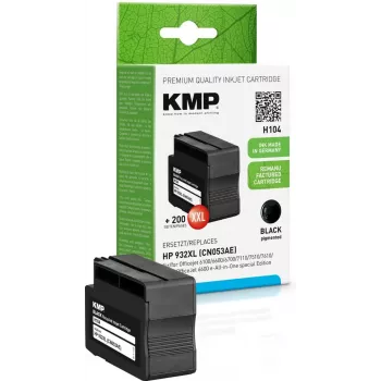 KMP PRINTTECHNIK AG Suderinama rašalo kasetė - H104 - Su Hp Cn 053 Ae 932 Xl - Juoda