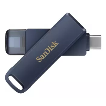 WESTERN DIGITAL SanDisk Phone Drive, skirtas iPhone – 128 GB USB atmintinė – USB-C / Lightning – Metallic Sky mėlyna