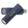 WESTERN DIGITAL SanDisk Phone Drive, skirtas iPhone – 128 GB USB atmintinė – USB-C / Lightning – Metallic Sky mėlyna
