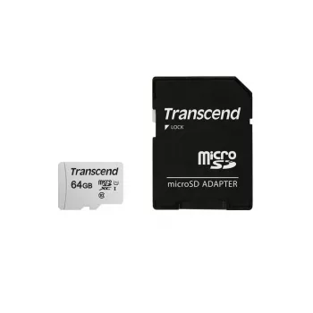 TRANSCEND Micro Sdxc kortelė 300s 64GB Uhs-i U1 su adapteriu