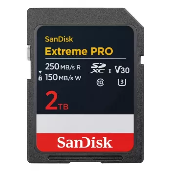 WESTERN DIGITAL Extreme PRO 2TB SDXC atminties kortelė 250 MB/s 140 MB/s UHS-I