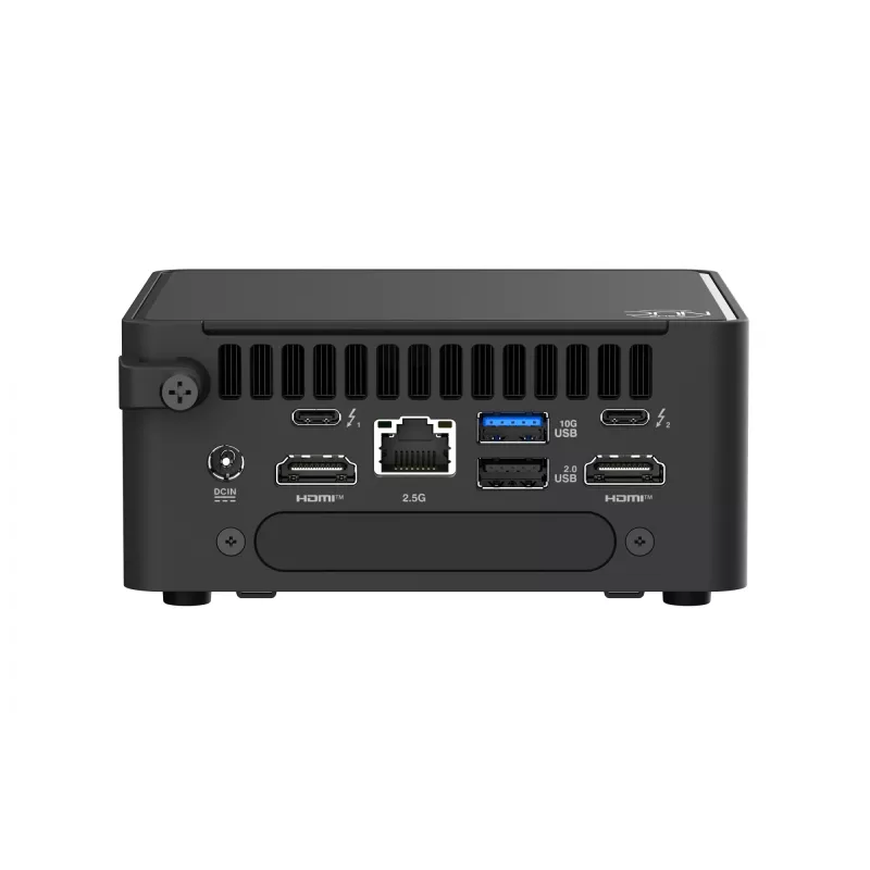 Mini PC barebone ASUS NUC 15 Pro RNUC15CRHU700002 — Intel Core Ultra 7 255H, DDR5 iki 96 GB, Intel Arc 140T, Wi‑Fi 7, 2x HDMI 2.1