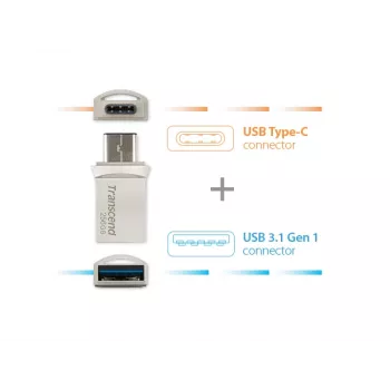 TRANSCEND Jetflash 890 - 256GB USB atmintinė - USB 3.1 / C tipo