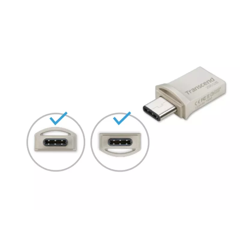 TRANSCEND Jetflash 890 - 256GB USB atmintinė - USB 3.1 / C tipo