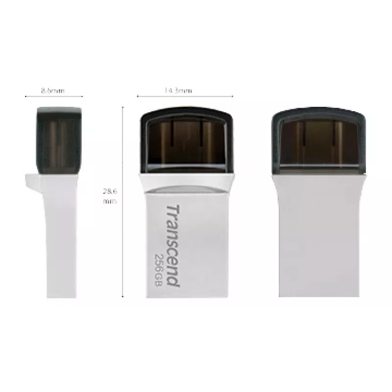 TRANSCEND Jetflash 890 - 256GB USB atmintinė - USB 3.1 / C tipo
