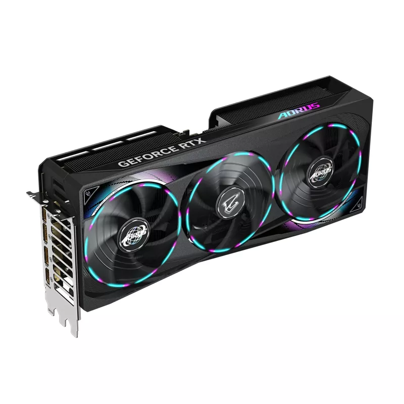 GIGABYTE AORUS GeForce RTX 5070 MASTER 12G vaizdo plokštė - 12 GB GDDR7, 192 bitų, PCI-E 5.0, 2715 MHz branduolio dažnis, 3 x DP 2.1a, 1 x HDMI 2.1b, NVIDIA DLSS 4, GV-N5070AORUS M-12GD