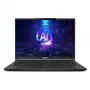MSI Stealth A16 AI+ A3XWIG-043 AMD Ryzen AI 9 HX 370 Nešiojamasis kompiuteris 40,6 cm (16 colių) Quad HD+ 32 GB LPDDR5x-SDRAM 2 TB SSD NVIDIA GeForce RTX 5080 Wi-Fi 7 (802.11be) Windows 11 Home Juodas