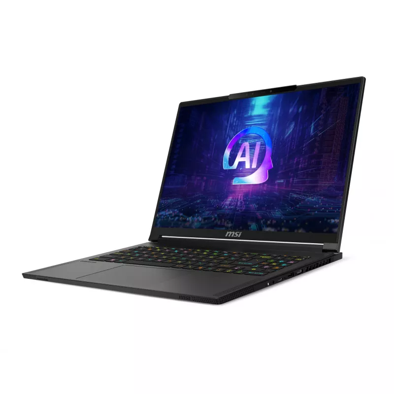 MSI Stealth A16 AI+ A3XWIG-043 AMD Ryzen AI 9 HX 370 Nešiojamasis kompiuteris 40,6 cm (16 colių) Quad HD+ 32 GB LPDDR5x-SDRAM 2 TB SSD NVIDIA GeForce RTX 5080 Wi-Fi 7 (802.11be) Windows 11 Home Juodas