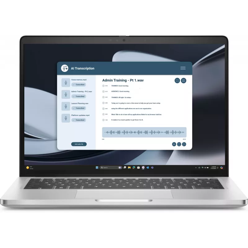 DELL Pro 14 Plus PB14255 Copilot+ PC AMD Ryzen™ 5 PRO 230 nešiojamas kompiuteris 35,6 cm (14 colių) Full HD+ 16 GB LPDDR5x-SDRAM 512 GB SSD Wi-Fi 7 (802.11be) Windows 11 Pro vokiška klaviatūra aliuminis
