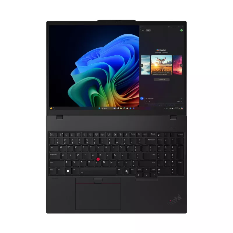 Lenovo ThinkPad T16 Gen 4 (AMD) Copilot+ PC AMD Ryzen™ AI 7 350 nešiojamas kompiuteris 40,6 cm (16 colių) WUXGA 32 GB DDR5-SDRAM 1 TB SSD Wi-Fi 7 (802.11be) Windows 11 Pro juoda