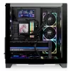 Kompiuterio korpusas Thermaltake View 390 Air Midi Tower — juodas, palaiko PS2 PSU, 3,5 col. HDD, 2,5 col. SSD, iki 200 mm priekinius ventiliatorius