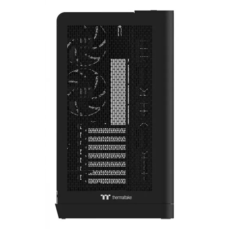 Kompiuterio korpusas Thermaltake View 390 Air Midi Tower — juodas, palaiko PS2 PSU, 3,5 col. HDD, 2,5 col. SSD, iki 200 mm priekinius ventiliatorius