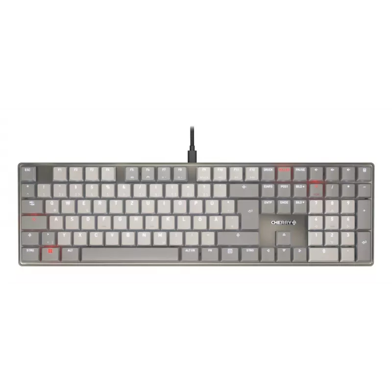 CHERRY KC 500 MX LP klaviatūra Namams/Biurui USB QWERTZ vokiška Pilka