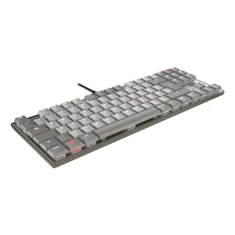Mechaninė be skaičių klaviatūros klaviatūra Cherry KC 500 MX LP TKL — QWERTZ vokiečių, USB, 88 klavišai, pilka