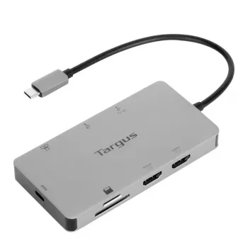 Targus DOCK423EU nešiojamojo kompiuterio dokas / prievadų atkartotuvas laidinis USB 3.2 Gen 1 (3.1 Gen 1) Type-C sidabrinis