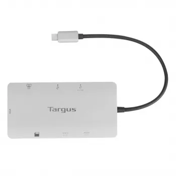 Targus DOCK423EU nešiojamojo kompiuterio dokas / prievadų atkartotuvas laidinis USB 3.2 Gen 1 (3.1 Gen 1) Type-C sidabrinis