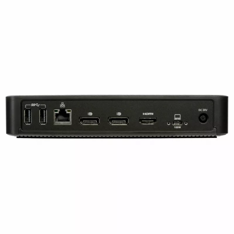 Targus DOCK460EUZ nešiojamojo kompiuterio prijungimo stotelė / prievadų atkartotuvas Laidinis USB4 Juoda