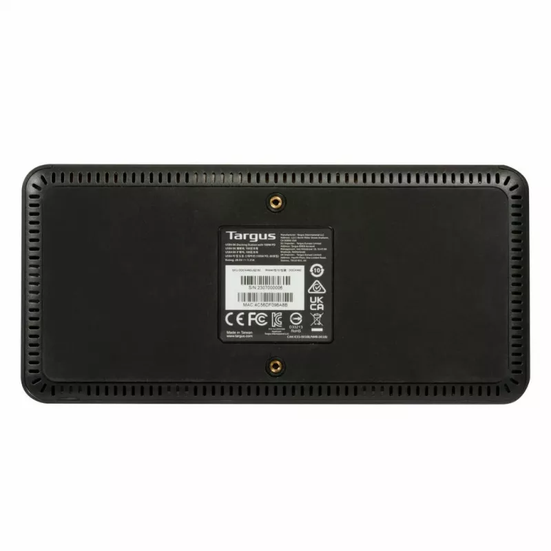 Targus DOCK460EUZ nešiojamojo kompiuterio prijungimo stotelė / prievadų atkartotuvas Laidinis USB4 Juoda